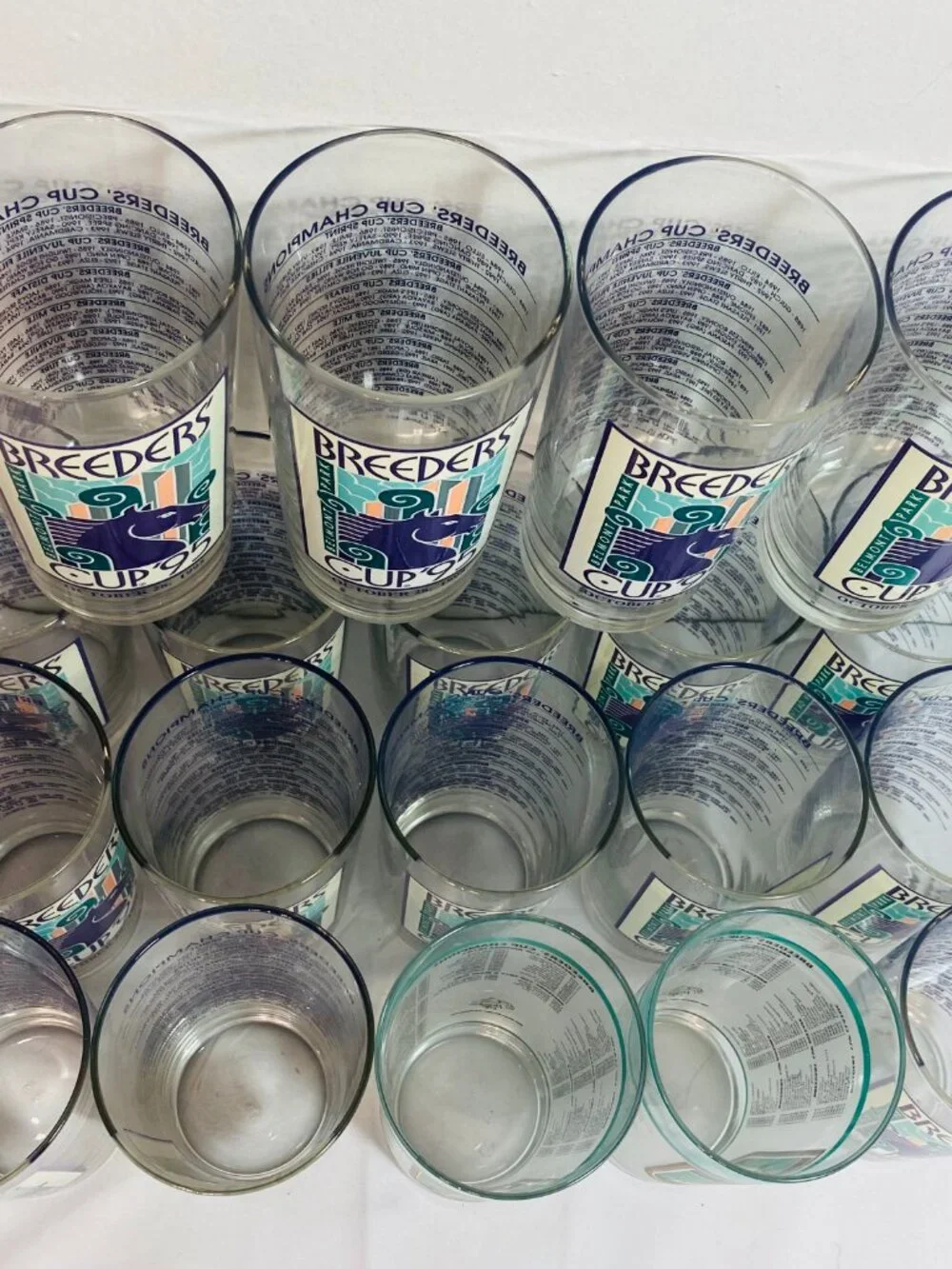 VNTG Churchill Downs Breeders Cup Lot of 19 Commem Mint Julep Glasses 1995/2006